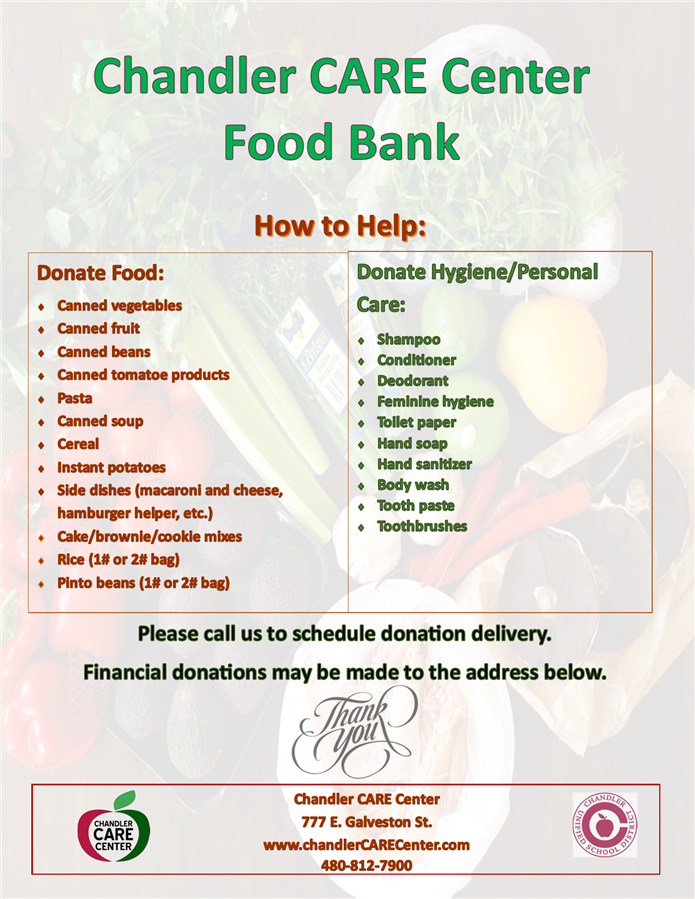 food bank donation flyer